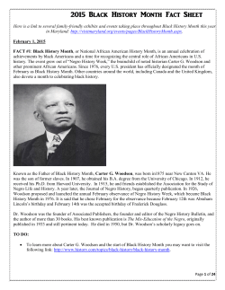 2015 Black History Month Fact Sheet