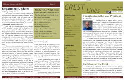 our July 2016 Newsletter