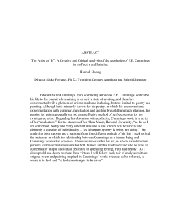 ABSTRACT The Artist as &ldquo;Is&rdquo;: A Creative and Critical Analysis of the