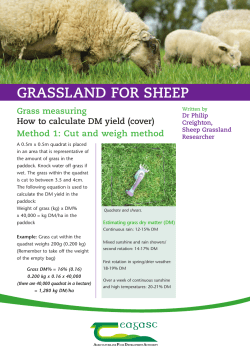 How to calculate DM yield (cover) - Sheep 2015