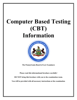 CBT Overview and Procedures