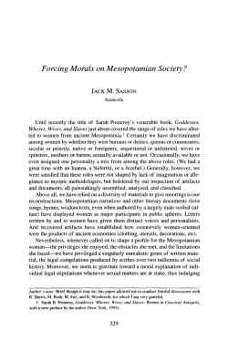 Forcing Morals on Mesopotamian Society?