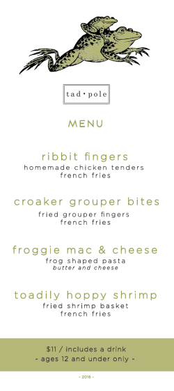 tadpole - George`s at Alys Beach