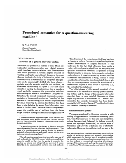 Procedural semantics for a question