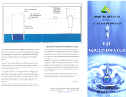 fiji groundwater - Mineral Resource Department