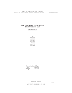 Shop (Hours of Opening and Employment)
