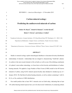 145 carbon minerals - Mineralogical Society of America