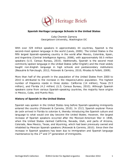 Spanish Heritage Language Schools in the United States