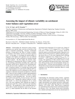 Assessing the impact of climate variability on catchment water
