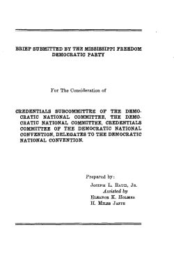 Brief Submitted by the Mississippi Freedom Democratic Party to the