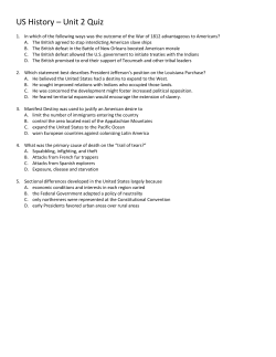 US History &ndash; Unit 2 Quiz