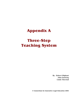 Appendix A Three-Step Teaching System