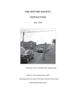 May 2008 (1.8MB pdf) - The Hitchin Society