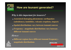 How are tsunami generated?