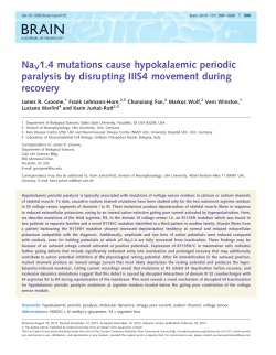 NaV1.4 mutations cause hypokalaemic periodic