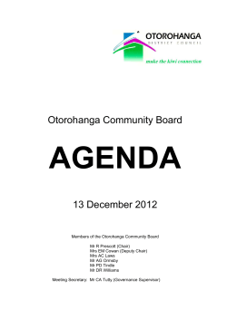 OCB 121213 Agenda - Otorohanga District Council