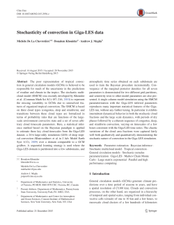Stochasticity of convection in Giga-LES data