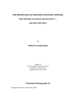 The Importance of Suspense in Mystery-Writing