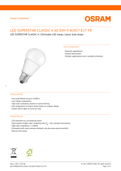 led superstar classic a 60 dim 9 w/827 e27 fr