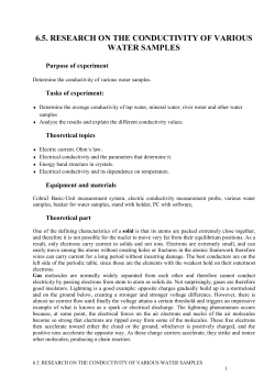 6.5. research on the conductivity of various water samples