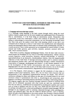 LANGUAGE AND NONVERBAL SYSTEMS IN THE STRUCTURE