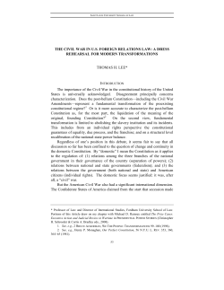 THE CIVIL WAR IN U.S. FOREIGN RELATIONS LAW: A DRESS