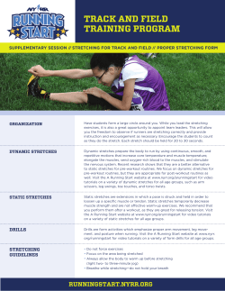 TRACK AND FIELD TRAINING PROGRAM