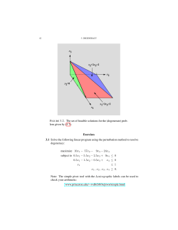 Exercises 3.1 Solve the following linea