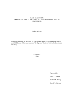 DOUGHFACE MASCULINITY AND THE ANTEBELLUM POLITICS