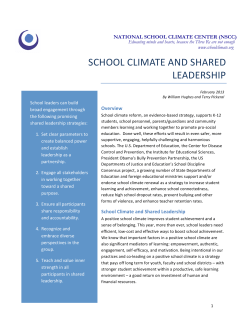 school climate and shared leadership