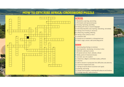 how to describe africa: crossword puzzle