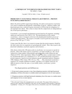 functional molecular evidence -- protein functional redundancy