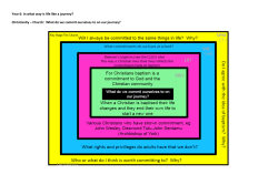 Year 6: In what way is life like a journey? Christianity – Church: What