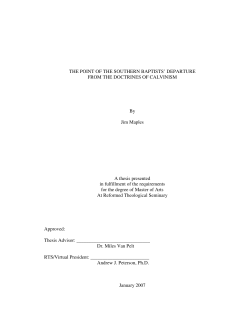 THE POINT OF THE SOUTHERN BAPTISTS` DEPARTURE FROM