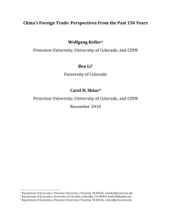 China`s Foreign Trade: Perspectives From the Past 150 Years