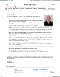 2011 Annual Report - ProCon.org