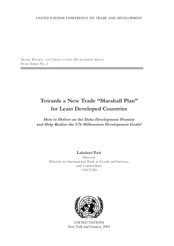 Towards a New Trade &ldquo;Marshall Plan&rdquo; for Least Developed