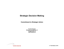 Strategic Decision Making