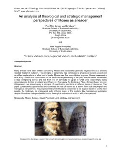 An analysis of theological and strategic management perspectives