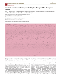 Maize Pests in mEXICO AND challenges for the Adoption of