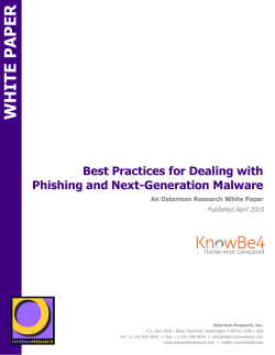 Best Practices for Dealing with Phishing and Next