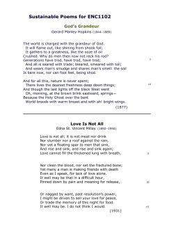 Sustainable Poems for ENC1102