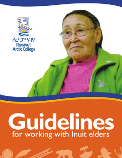 Guidelines for working with Inuit elders