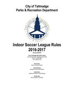 League Rules - City of Tallmadge