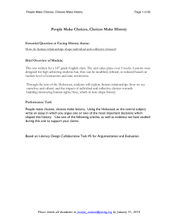 Kat.People Make Choices - Facing History and Ourselves