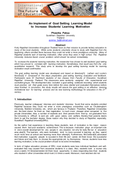 An Implement of Goal Setting Learning Model to Increase Students