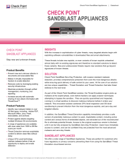 SandBlast Appliances - Check Point Software