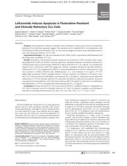 Leflunomide Induces Apoptosis in Fludarabine