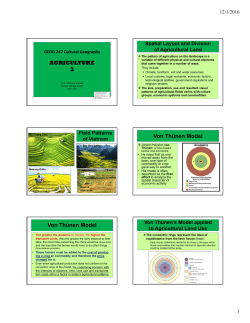 Agriculture 3 - Hunter College, Department of Geography