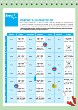 Beginner 5km programme